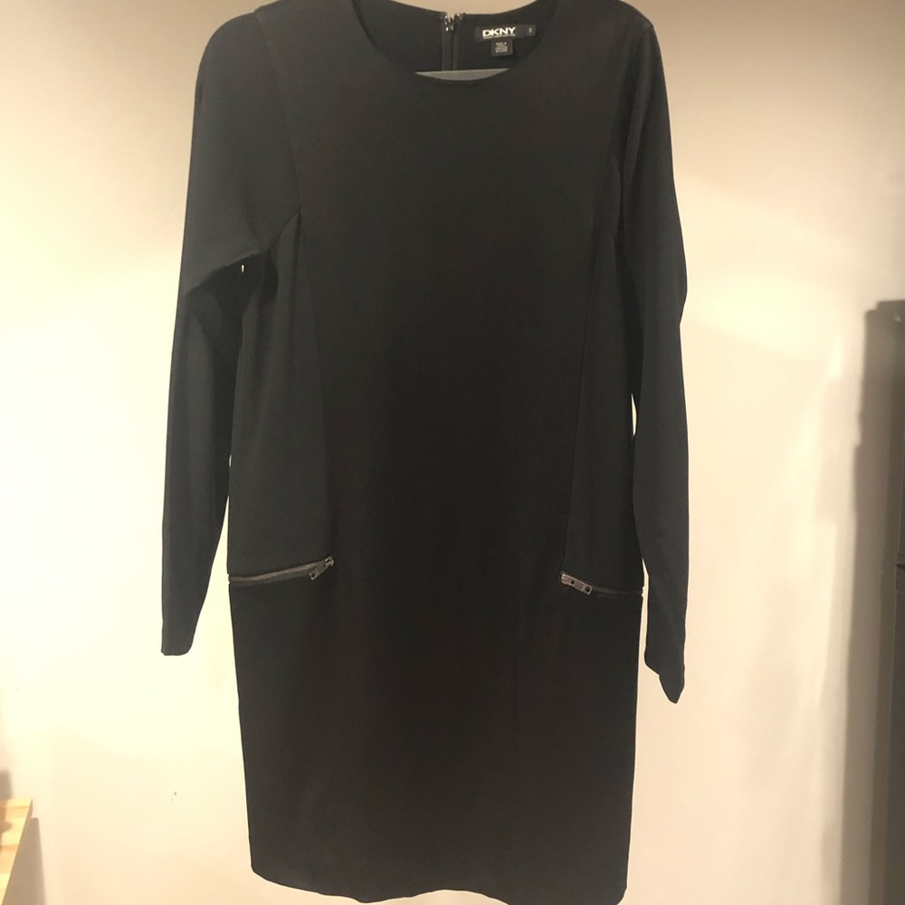DKNY Black dress with zippers